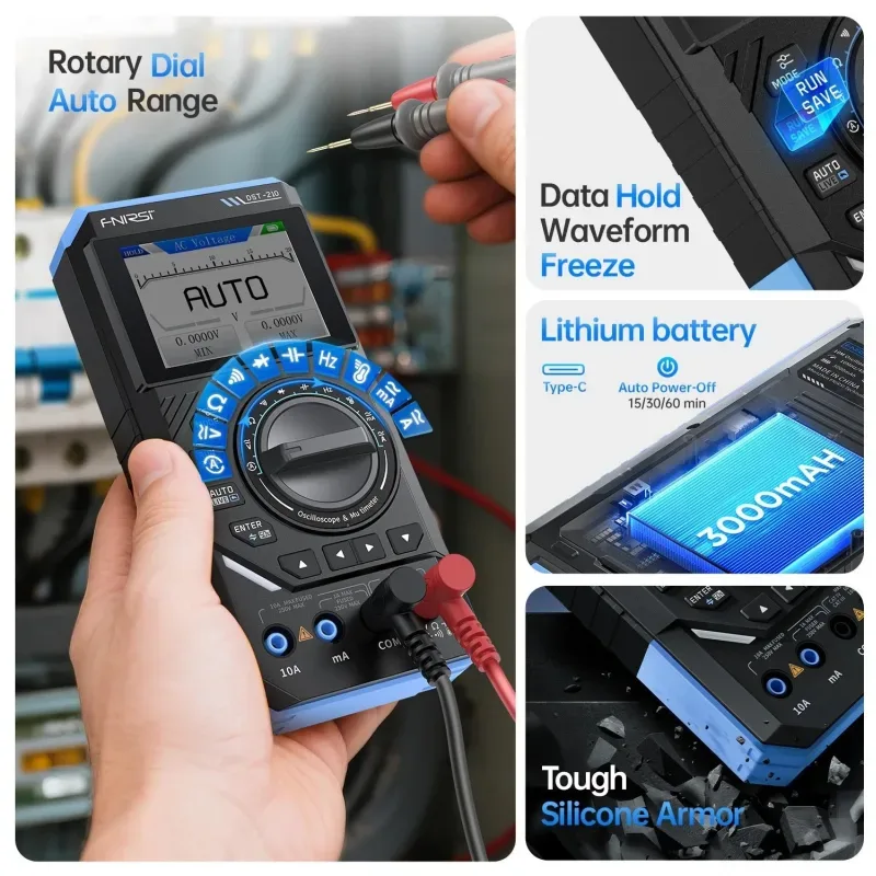 DST210 3-in-1 Handheld Multimeter, Oscilloscope and Signal Generator - Image 12