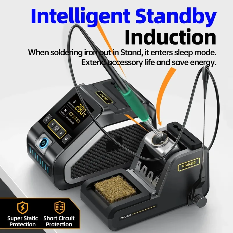 200W Fast-Heating Soldering Station with TFT Display - Image 6