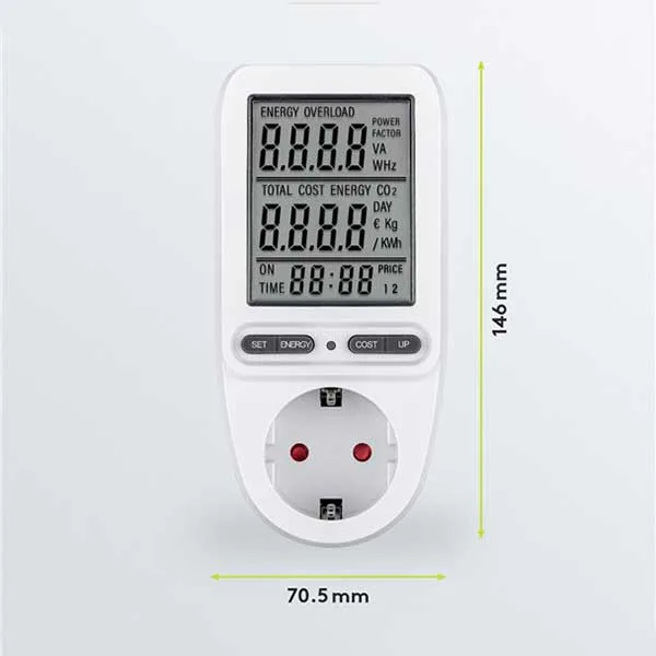 Professional Plug-In Energy Consumption Meter - 16 A / 3680 W - Image 9