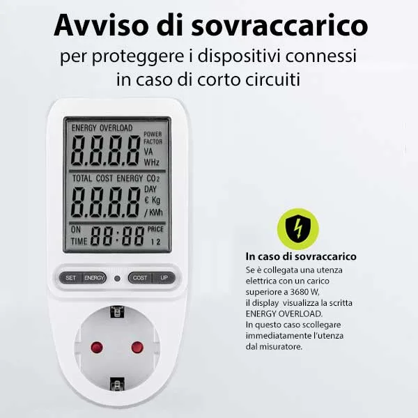 Professional Plug-In Energy Consumption Meter - 16 A / 3680 W - Image 11