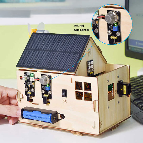 Educational Smart Home kit with Micro:bit V2, sensors and solar power