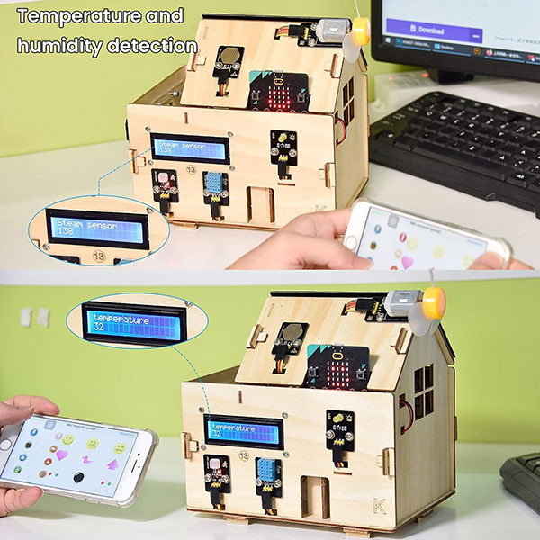 Educational Smart Home kit with Micro:bit V2, sensors and solar power