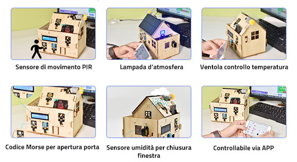 Educational Smart Home kit with Micro:bit V2, sensors and solar power