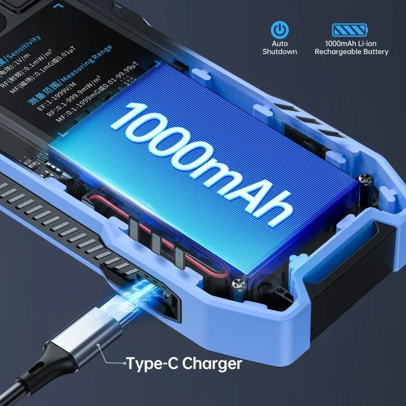 4-in-1 Electromagnetic Radiation Detector with 2.4″ Color Display - Image 9
