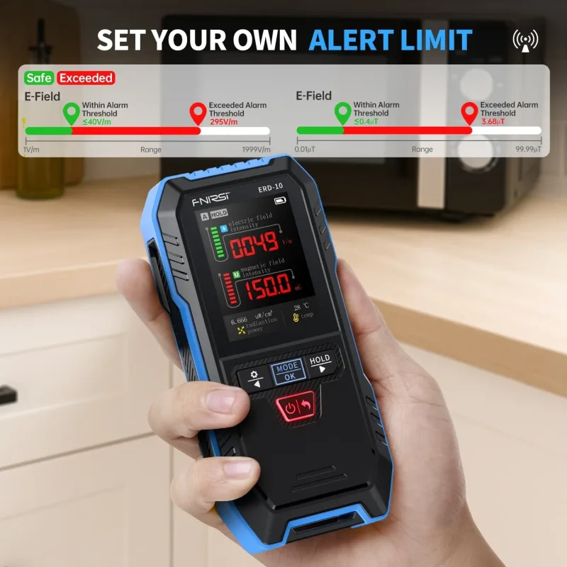 4-in-1 Electromagnetic Radiation Detector with 2.4″ Color Display - Image 8