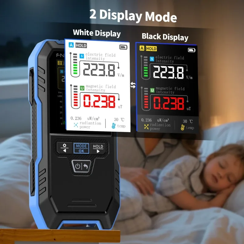 4-in-1 Electromagnetic Radiation Detector with 2.4″ Color Display - Image 10