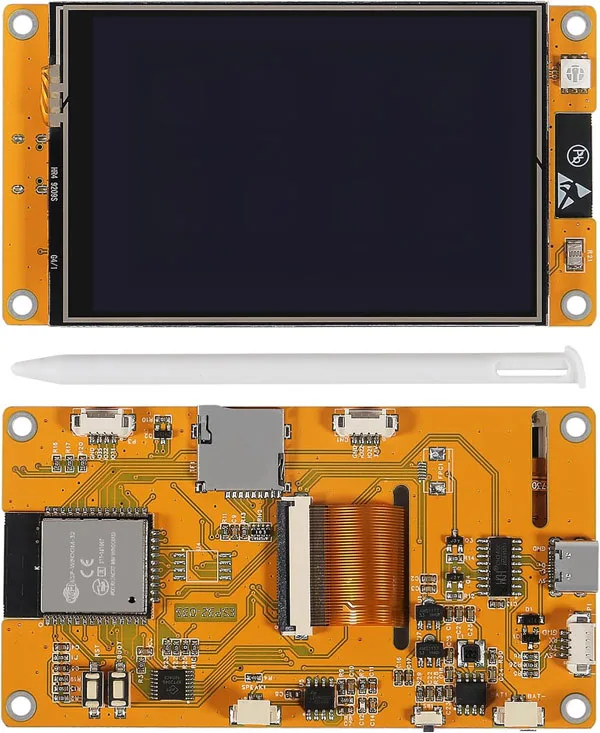 Front and rear view of the ESP32TFT35 module