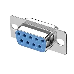 9-pole DB9 female panel-mount connector with solder terminals