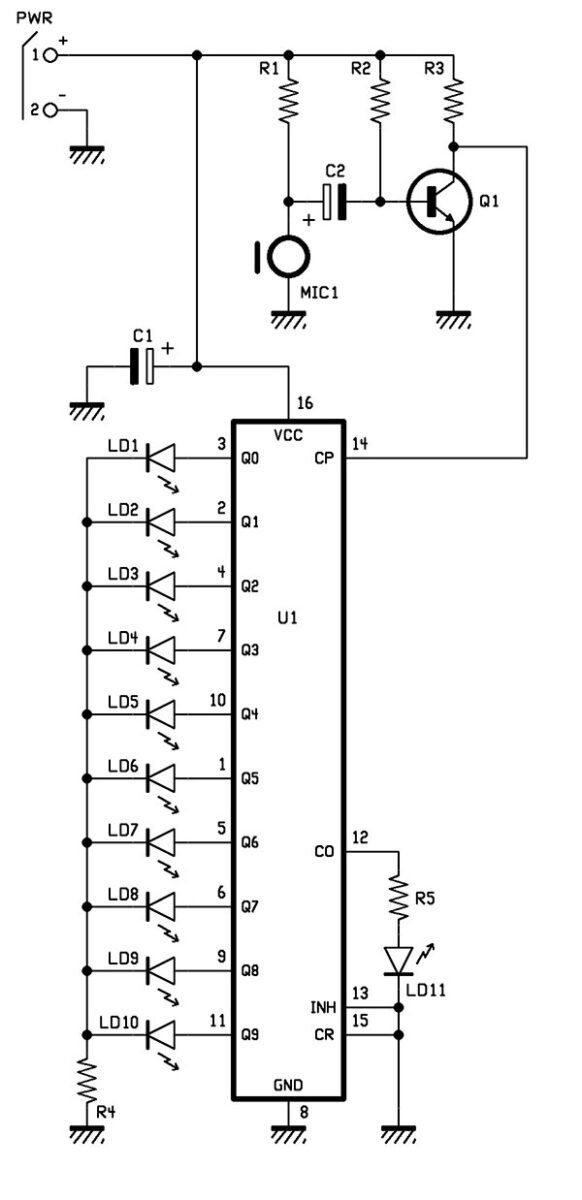 RGB LED psychedelic lights with sound control - Wiring diagram