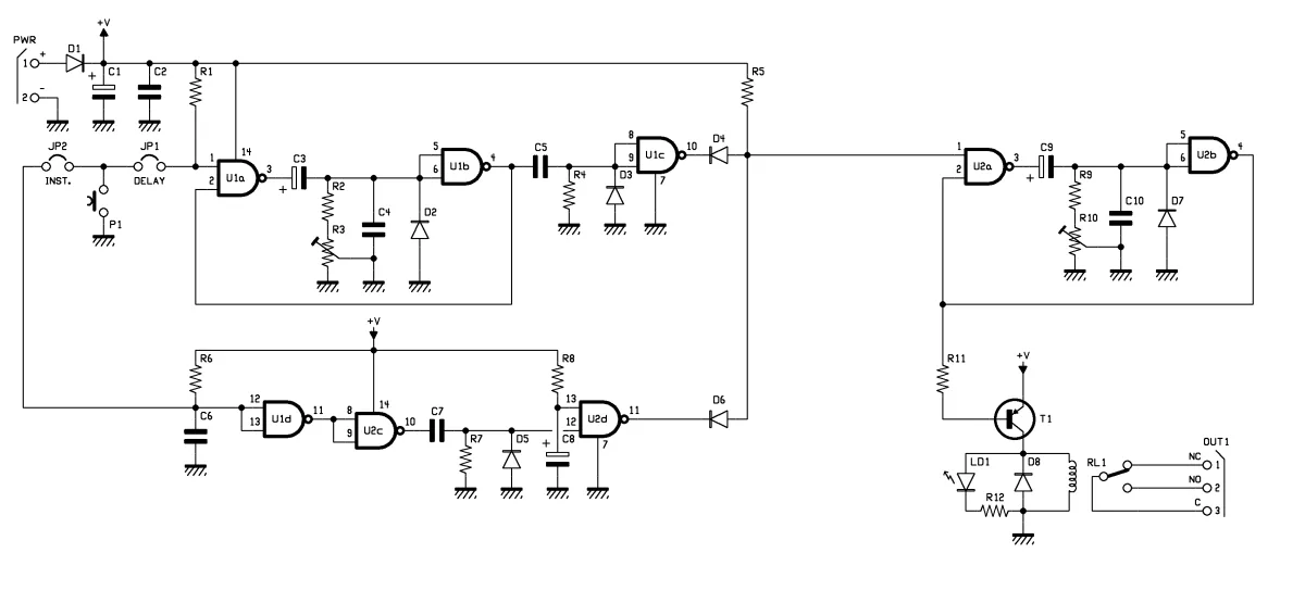 Timer Bimodale schema elettrico