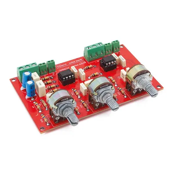 Three-band stereo tone control for bass, mid and treble - Image 1
