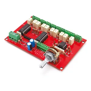 4-input digital stereo audio selector + Tape Monitor, dual output and volume control
