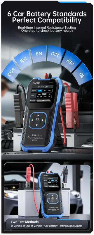 Multifunction digital car battery tester 12V 24V - Image 3