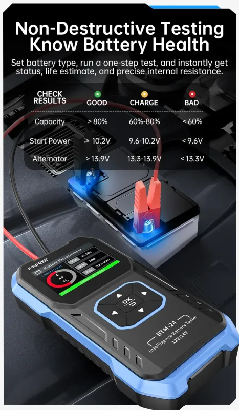 Multifunction digital car battery tester 12V 24V - Image 6