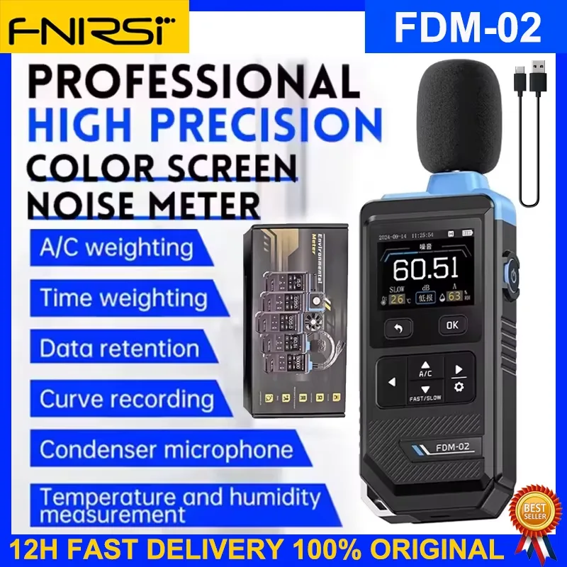 Digital sound level meter with 30-130 dB range, temperature and humidity - Image 7