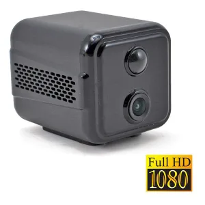 Full HD Wi-Fi Mini Camera with PIR Detection and Night Vision – Long-Life Battery