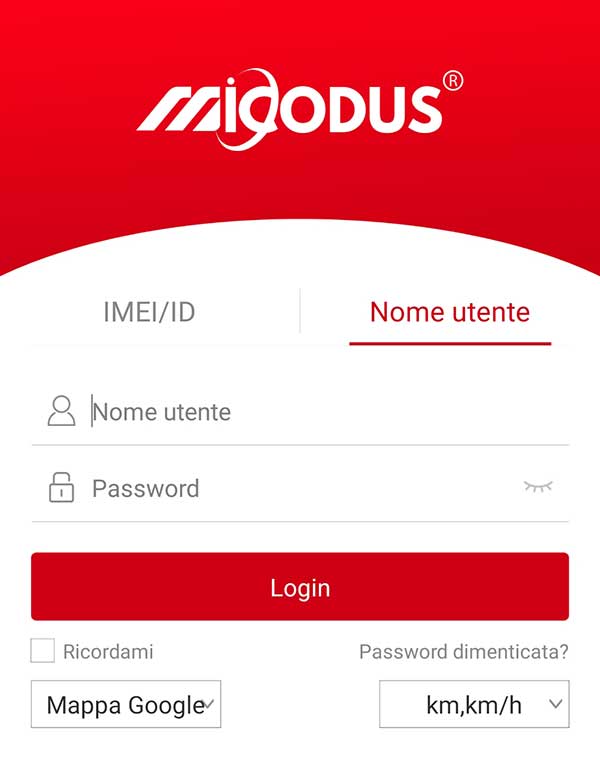 Registrazione account