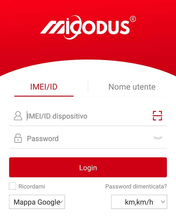 Registrazione account