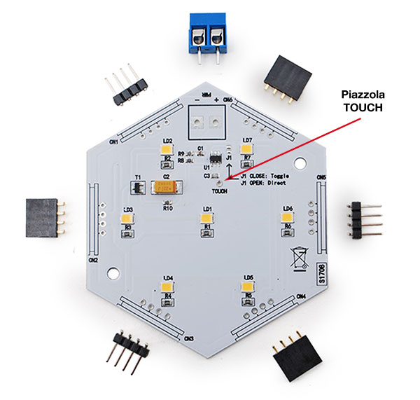 Touch module with 7 LEDs