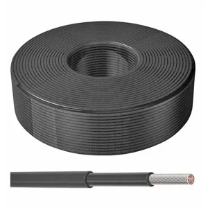 H1Z2Z2-K Solar Cable 6mm², 1500V, Black - 1 m with Double XLPE Insulation