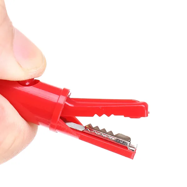 Red crocodile clip to banana connector - Image 3