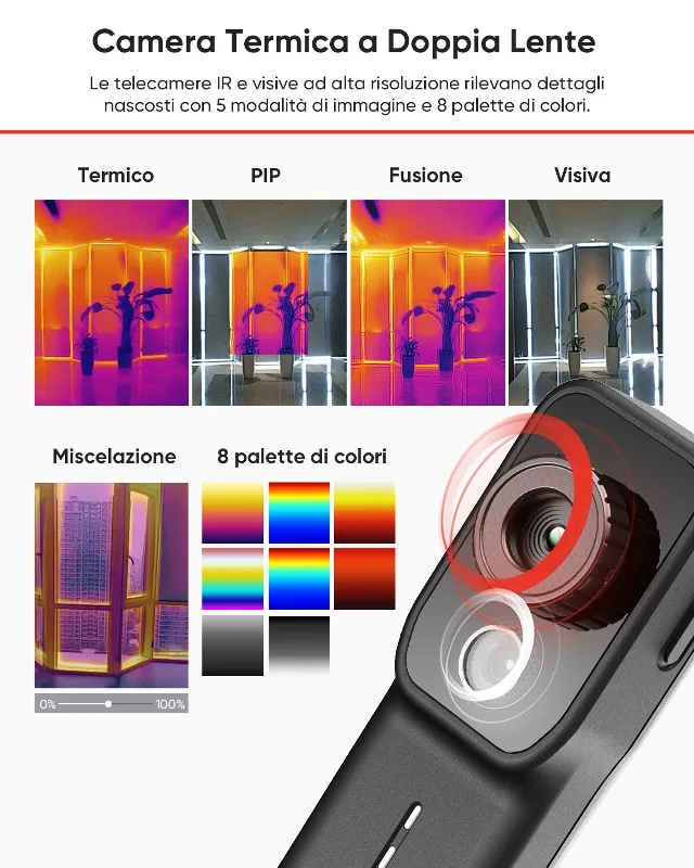 Professional Wireless Thermal Camera with Dual Lens and 256x192 px Sensor - Image 10