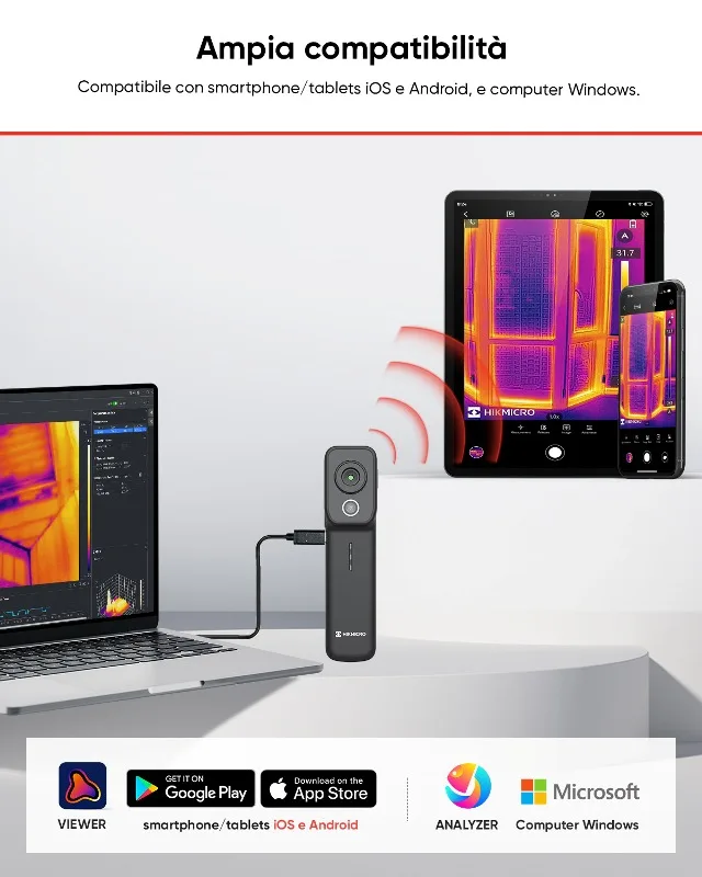 Professional Wireless Thermal Camera with Dual Lens and 256x192 px Sensor - Image 9