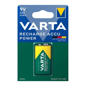 VARTA 9V 6HR61 Rechargeable Battery - 200 mAh Ready to Use