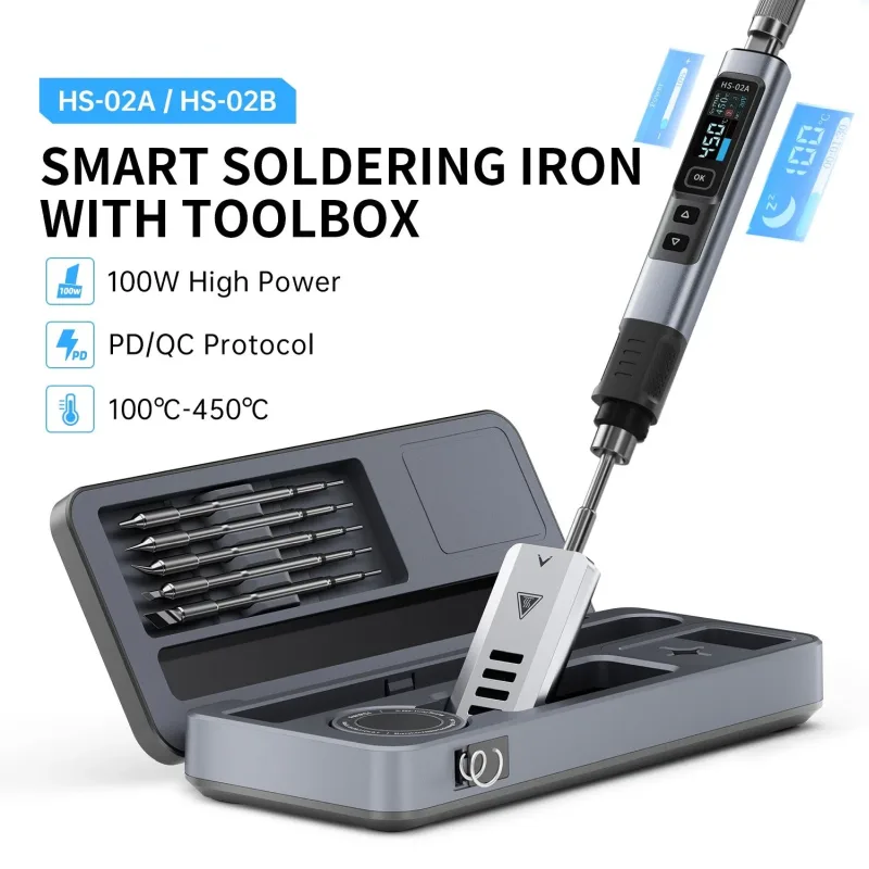 100W USB-C Portable Soldering Iron with IPS Display - Image 4