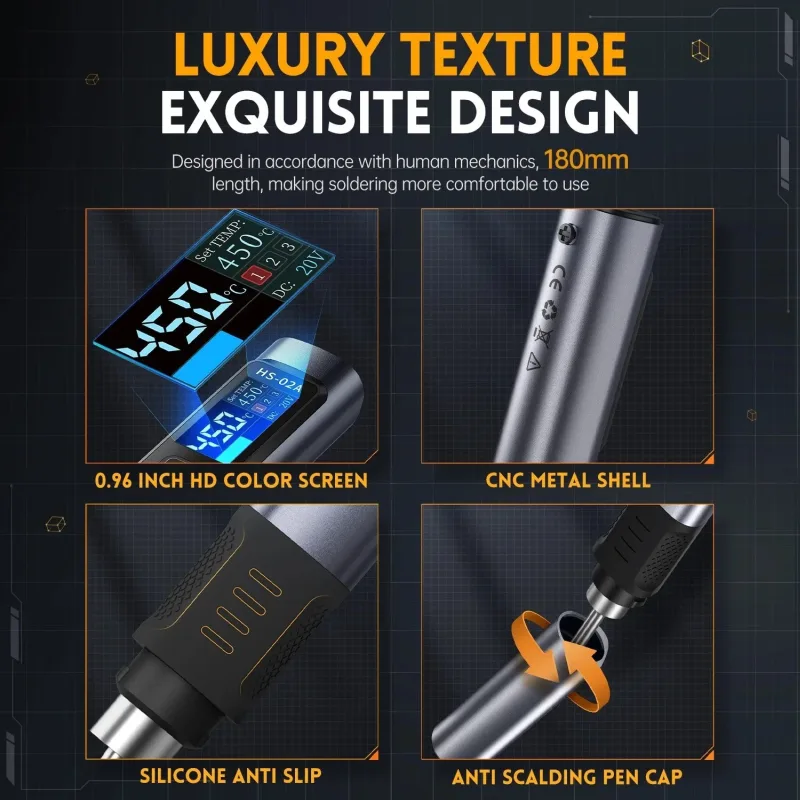 100W USB-C Portable Soldering Iron with IPS Display - Image 7