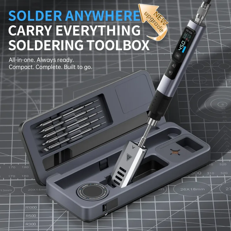 100W USB-C Portable Soldering Iron with IPS Display - Image 6