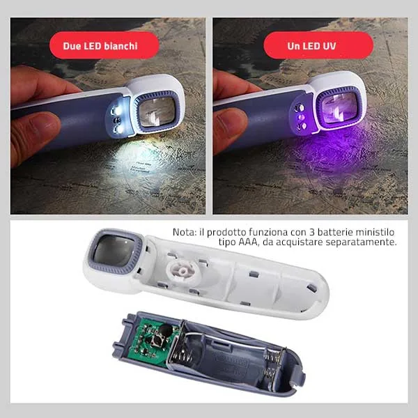 32x Handheld Magnifier with LED and UV Light - Image 3