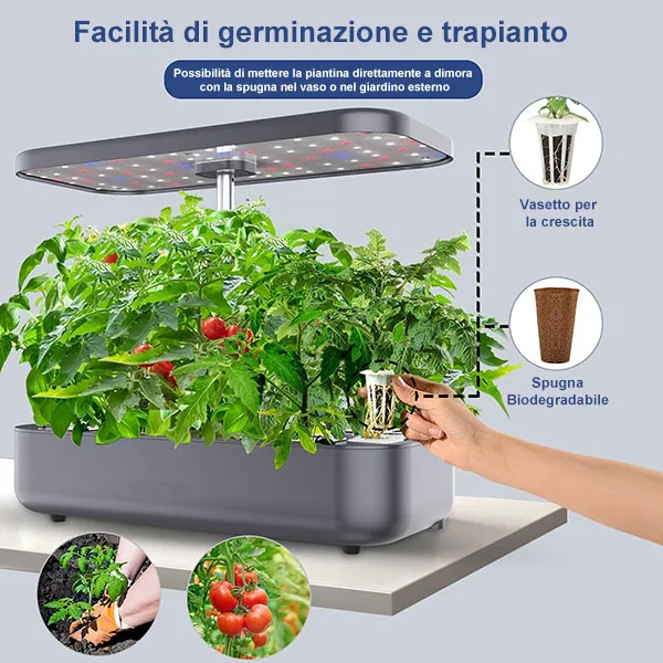LED Grow Hydroponic Garden - 12 PODS, Height Adjustable up to 48 cm - Image 3