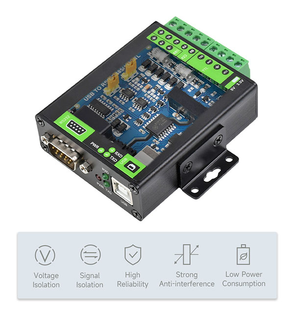 Industrial USB converter with FT232RNL digital isolation – USB to RS232/RS485/RS422/TTL