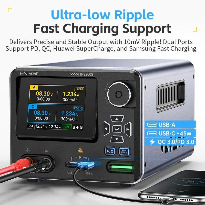 Digital Bench Power Supply 0–36 V / 0–8 A with 2.8″ Color Display - Image 8