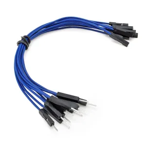 Blue Male-Female Jumper Leads – set of 10 – 15 cm