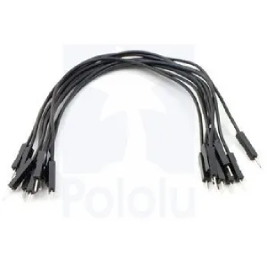 Black Male-Male Jumper Wires - 10 cm