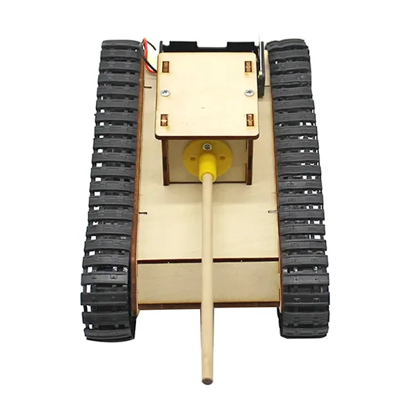 Educational Wooden Tank Kit with Rubber Tracks - Image 4