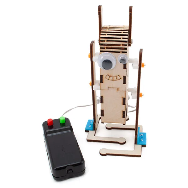 Wooden Bipedal Robot Educational Kit with Wired Remote Control - Image 4
