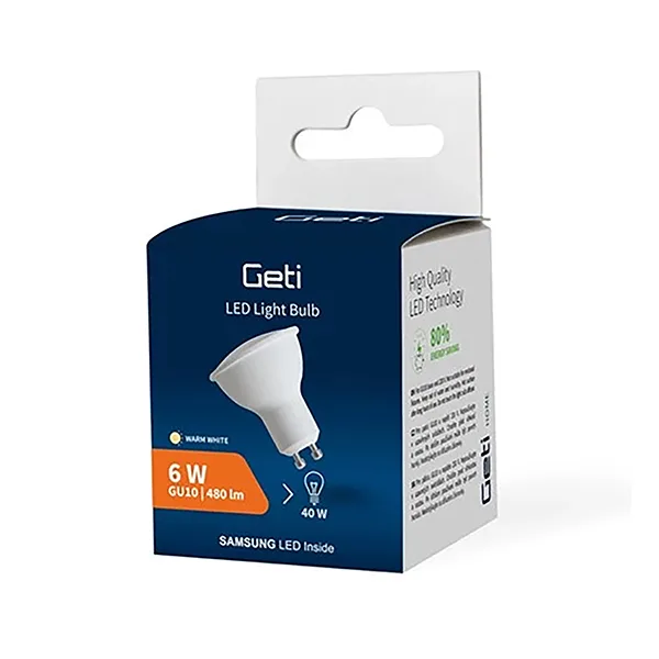 6W LED Lamp - 220Vac natural white, GU10 base - Image 3