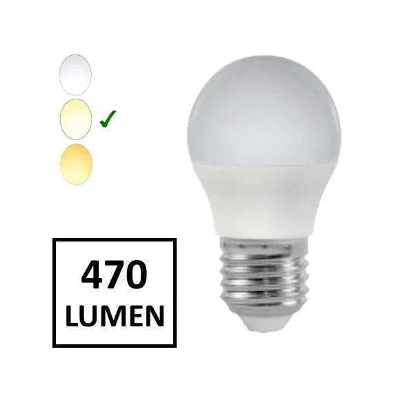 LED Lamp - Neutral White Light 220 Vac - E27 Base - 6W - Image 1