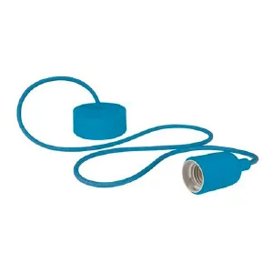 Ceiling pendant with cable and E27 lampholder - Blue
