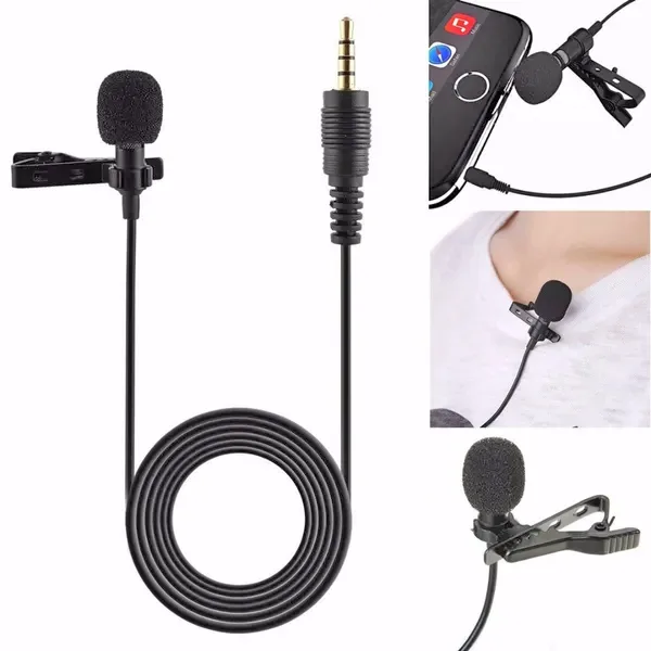 Lavalier Condenser Microphone with 3.5mm Jack, Shielded Cable and Detachable Clip - Image 5