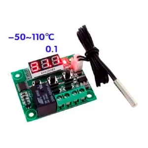 Mini Thermostat -50°C to +110°C with probe and relay