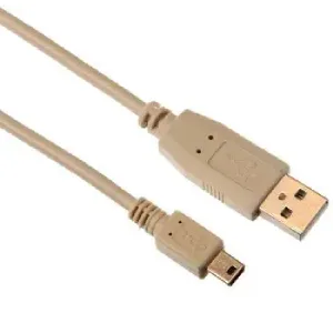USB 2.0 male (A) to mini USB male (B) cable – 1.8 metres