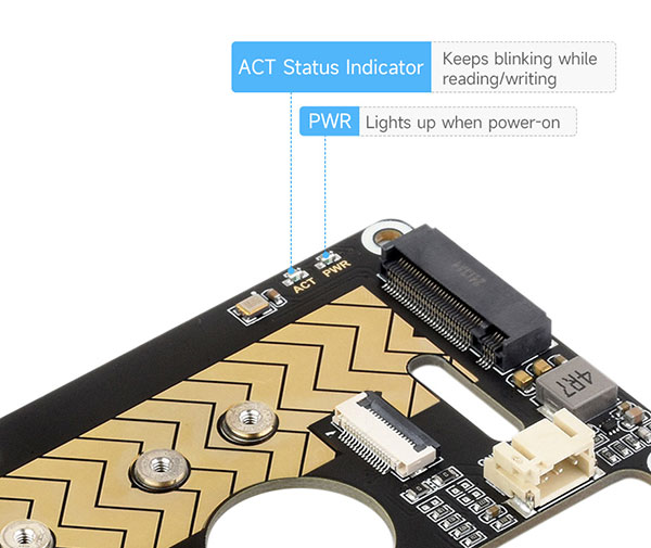 Built-in status LEDs (x2) for activity monitoring