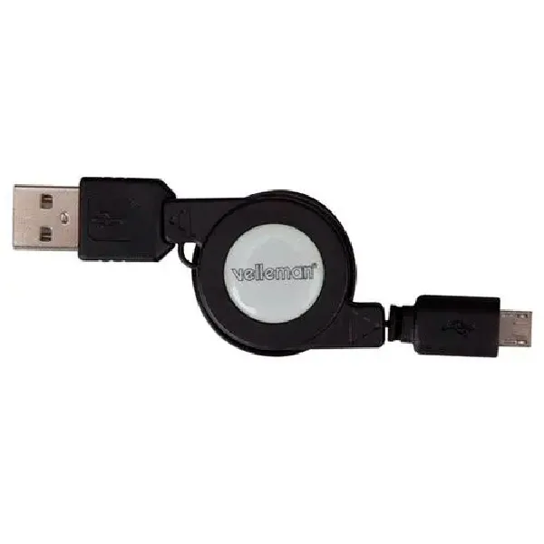 Retractable USB A / micro USB 5-pin Cable - Image 1