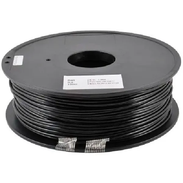 Black PLA on a Spool for 3D Printers โ 1 kg โ 3 mm - Image 1