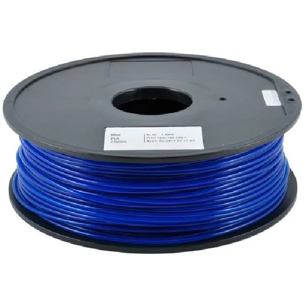 Blue PLA on a spool for 3D printers – 1 kg – 3 mm - Image 1