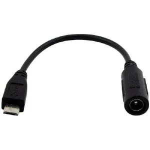 Cable with DC Socket and Micro USB Connector